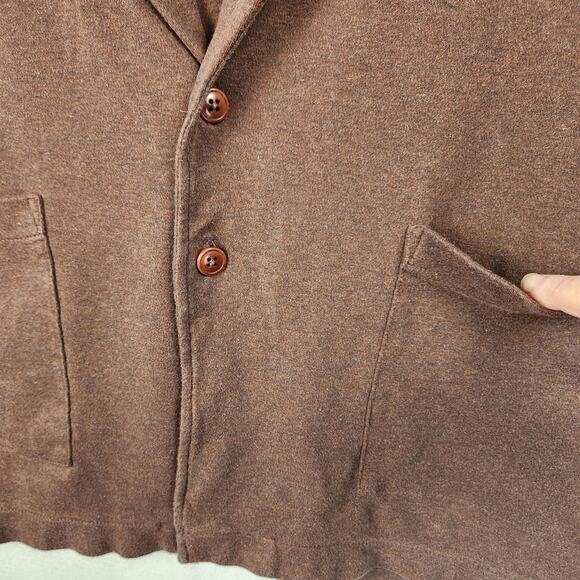 Pact Relaxed Blazer Cardigan Unisex XXL Brown Solid Organic Cotton Pockets EUC - Picture 6 of 14